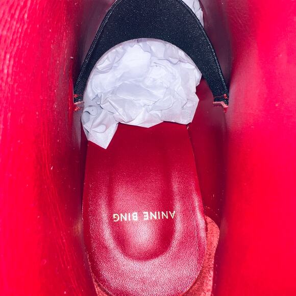 Anine Bing Red Ankle Boots - Picture 9 of 12